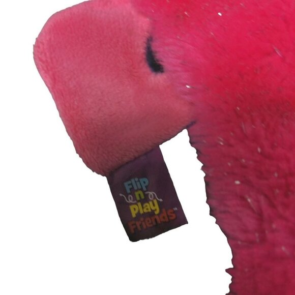 FlipaZoo Flip N Play Pink Unicorn Yorkie Puppy Dog Stuffed Pillow 2017 18" - Picture 5 of 11